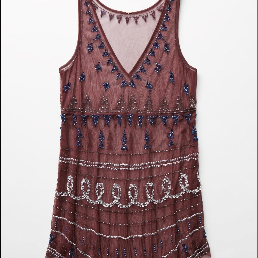Free People beaded slip dress!